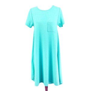LulaRoe Shirt Dress A line Trapeze Sz S Blue